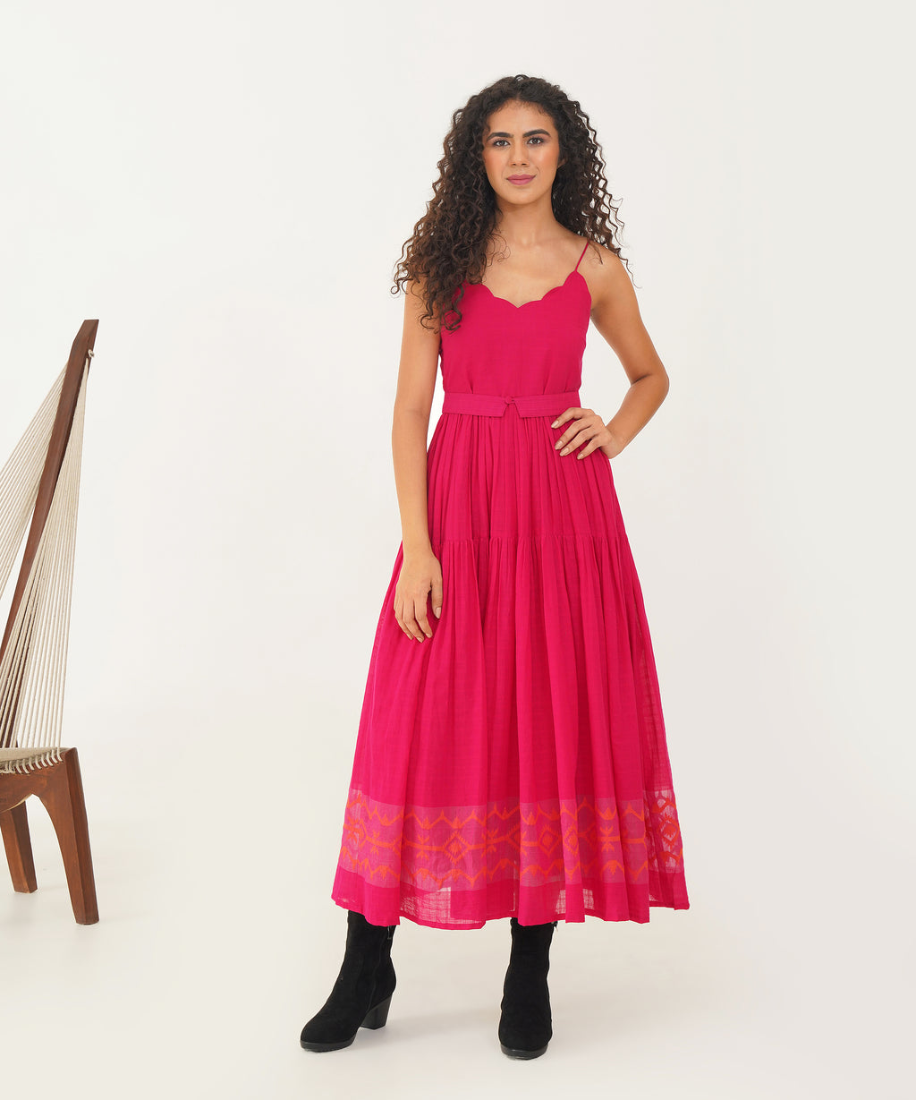 DS Lyric Intense Coral Sleeveless Dress