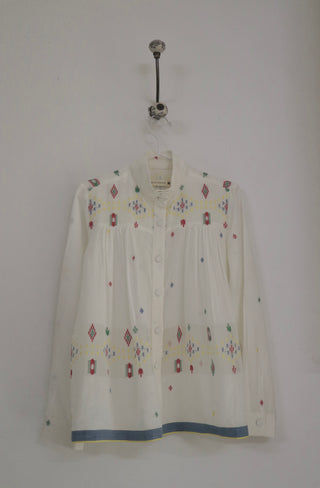IVORY HIGH COLLAR TOP
