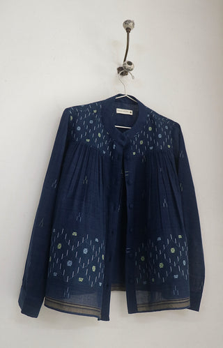 Indigo Jamdani Top