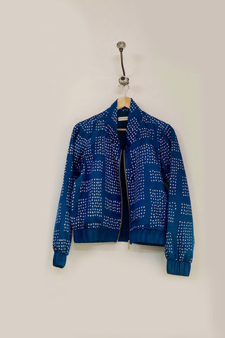 Silk Bandhani Bomber Jacket