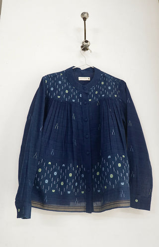 Indigo Jamdani Top