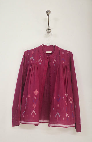 Magenta Jamdani Top