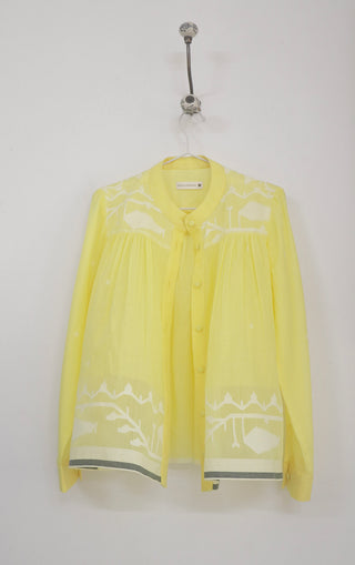Yellow Jamdani Top
