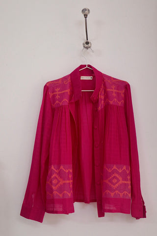 PINK HIGH COLLAR TOP