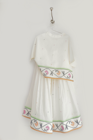 INDIGO DREAMS Tamara skirt and top set featuring a stylish matching ensemble in vibrant fabric.