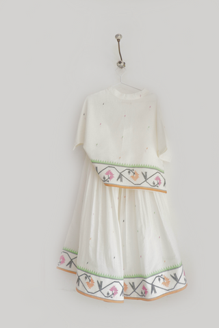 INDIGO DREAMS Tamara skirt and top set ensemble featuring a stylish, coordinated fashion outfit in vibrant colors.