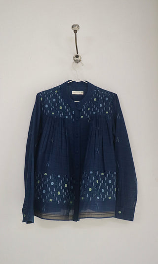 Indigo Jamdani Top