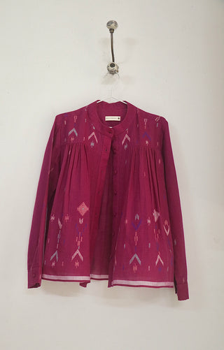 Magenta Jamdani Top