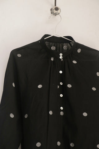 Indigo Dreams SS 26 ~ 10 dress displayed on a hanger, featuring a stylish and elegant design in soft fabric.