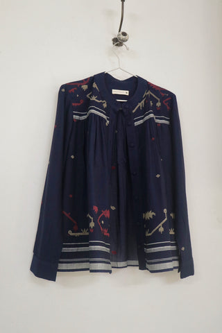 Navy Jamdani Top