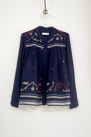 Navy Jamdani Top