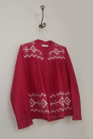 Pink Jamdani Top