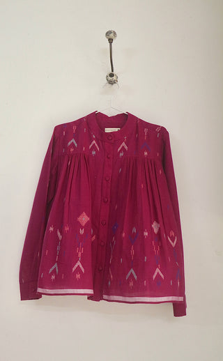Magenta Jamdani Top