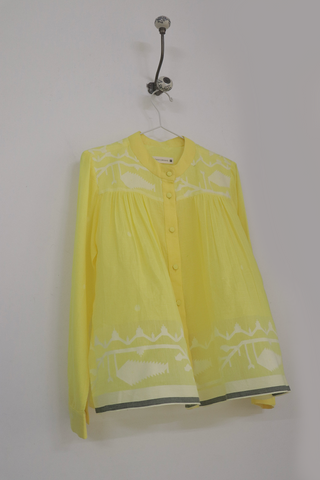 Yellow Jamdani Top