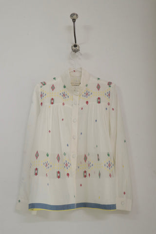IVORY HIGH COLLAR TOP