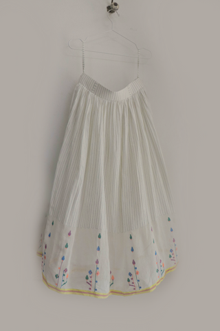 Spring Bloom Skirt ensemble by INDIGO DREAMS featuring a flowy floral skirt perfect for spring fashion.