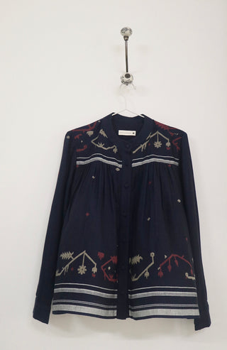 Navy Jamdani Top