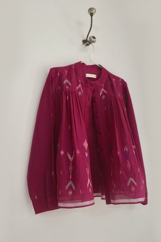 Magenta Jamdani Top